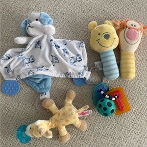 Disney Blue and Yellow Stuffed Animal Toy Set
